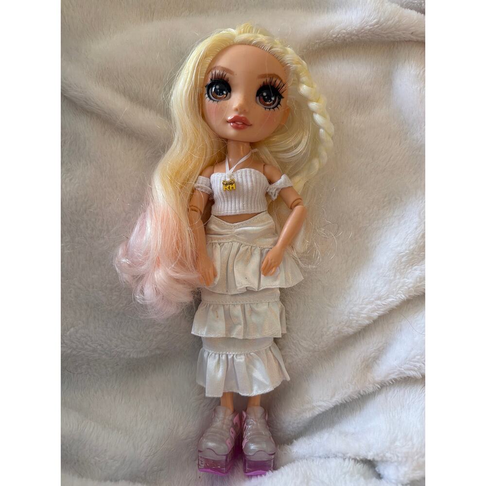 MGA Rainbow High Watercolor & Create Fashion Doll White Outfit Ombre Hair